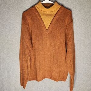 Vtg Sears Wool Mohair Blend Mock Neck